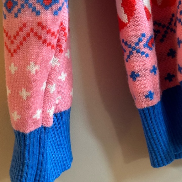 Nintendo Kirby HAL Laboratory Inc Graphic Knit Christmas Sweater Pink-Blue - Picture 5 of 11